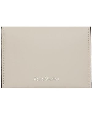 Acne Studios Off-white Flap Card Holder - Black