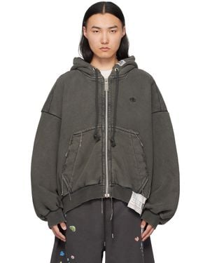 Maison Mihara Yasuhiro Amateur Sewn Zip-up Hoodie - Grey
