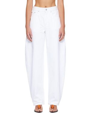 Alaïa Round Jeans - White
