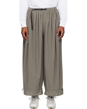 Snow Peak Pantalon Shadow Gris En Tissu Antidéchirures À Fronces - Vert