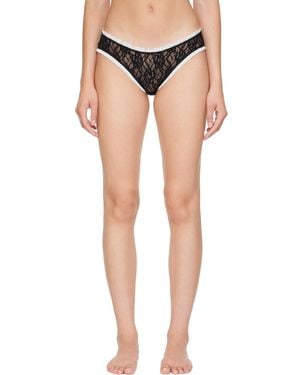 Fruity Booty Frill Lace Briefs - Black