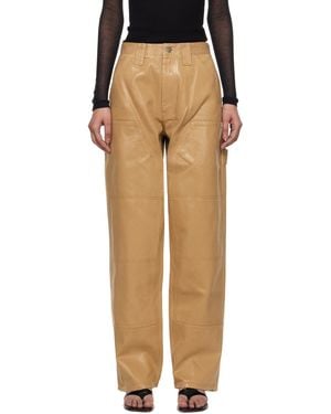 Dion Lee ベージュ ラミネート ジーンズ - ブラック