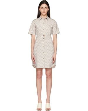 Burberry Check Minidress - White