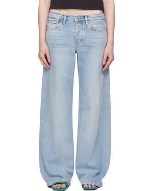 RE/DONE Comfort Mid Rise Wide Leg Jeans - Blue