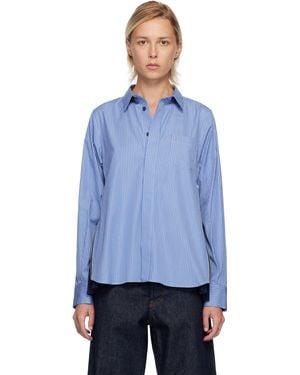 Sacai Poplin & Chiffon Shirt - Blue