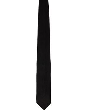 Ernest W. Baker Leather Classic Tie - Black