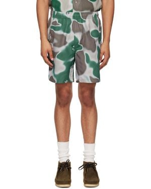 A Bathing Ape Liquid Camo One Point Swim Shorts - Green