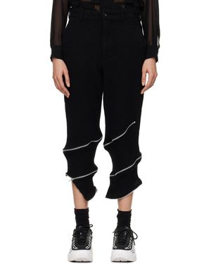 COMME DES GARÇON BLACK Tweed Trousers - Black