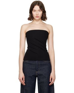 Versace Bare Shoulders Top - Black