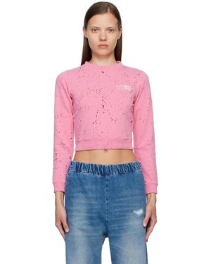 Distressed crewneck sweatshirt sale