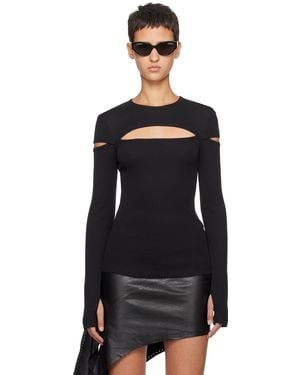 Helmut Lang Black Slash Long Sleeve T-shirt