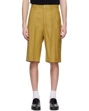 Cmmn Swdn Ara Deep Pleat Shorts - Yellow