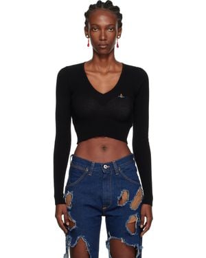 Vivienne Westwood Bea Cropped Jumper - Black