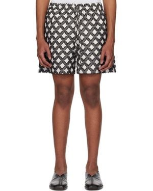 LE17SEPTEMBRE Argyle Jacquard Shorts - Black