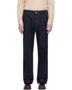 RRL Rinsed Denim Field Trousers - Blue