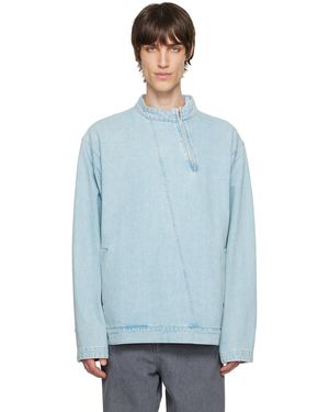 HGBB STUDIO Blouson Bleu À Glissière Décentrée