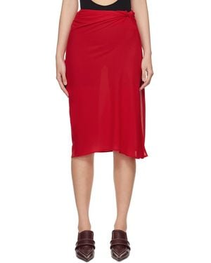 Beaufille Vela Midi Skirt - Red