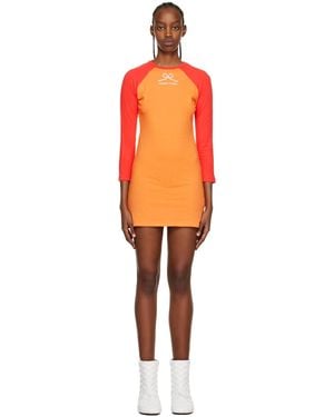 Maisie Wilen Slinky Minidress - Orange