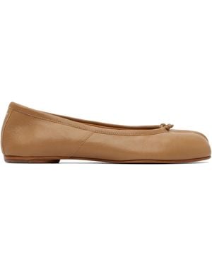 Maison Margiela Tan Tabi Ballerina Flats - Black