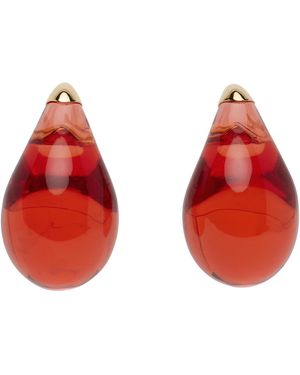 Bottega Veneta Small Drop Earrings - Red
