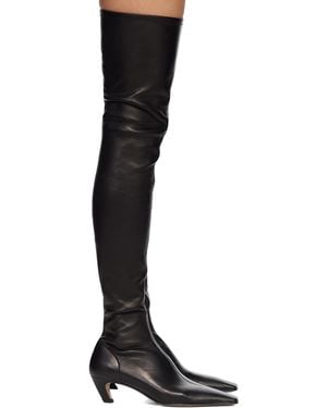 KHAITE Arizona Over-The-Knee Stretch Boots - Black