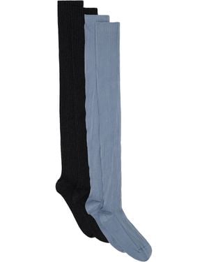 Baserange Two-Pack & Cotton Rib Overknee Socks - Black