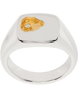 Tom Wood Mined Small Ring - Metallic