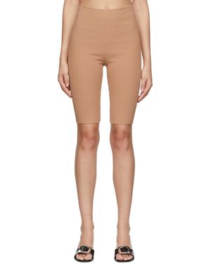 ANDREADAMO Andreādamo Tan Knit Shorts - Multicolour