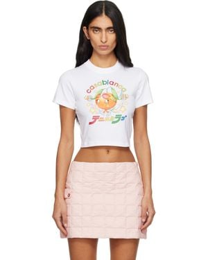 CASABLANCA Mascot Printed Baby T-Shirt - White