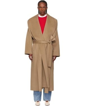 Rohe Signature Double-Faced Scarf Coat - Black