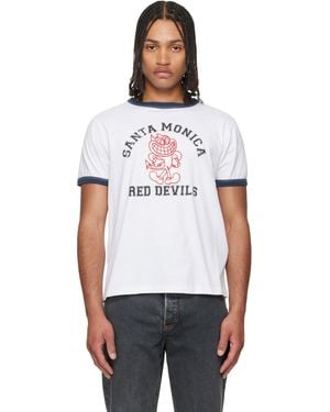 Cout de la Liberte Weston Sm Devils' Crew Ringer T-Shirt - White