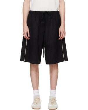 Fear Of God Signature Relaxed Faux-Suede Shorts - Black