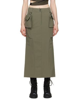 Hyein Seo Cargo Midi Skirt & Top Set - Green