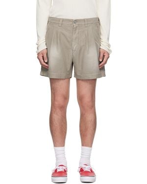 ERL Taupe Short Woven Shorts - Grey