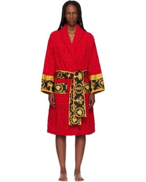 Versace 'I Heart Baroque' Bathrobe - Red
