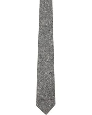 Paul Smith Cravate Grise En Tweed Donegal De Laine