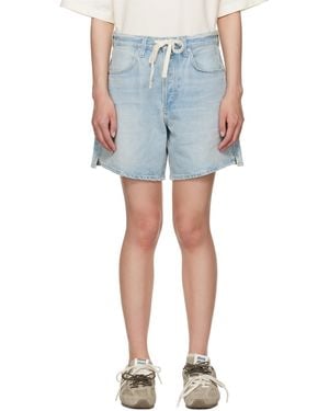 Citizens of Humanity Brynn Drawstring Denim Shorts - Blue