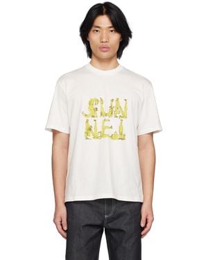 Sunnei ホワイト Classic Figures Tシャツ - ブラック