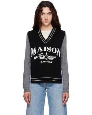 MM6 by Maison Margiela Jacqard Stole Top - Black