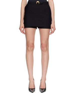 Marine Serre Tailored Moon Belted Mini Skort - Black