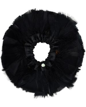 MERRMA Ssense Exclusive Feather Scrunchie - Black
