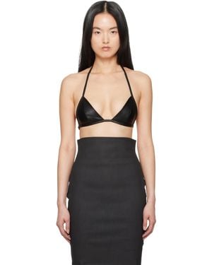 Rick Owens Soutien-Gorge Noir En Cuir