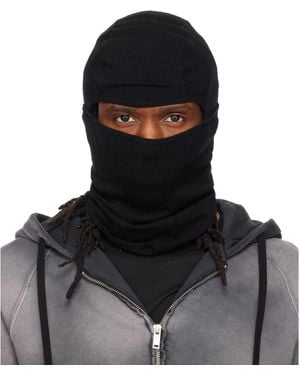 Thom Krom Cashmere Blend Performance Knit Balaclava - Black