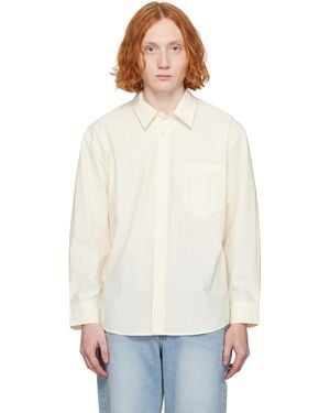 DUNST Off- Paperly Cotton Oversized Shirt - White