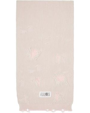 MM6 by Maison Margiela Amended Optical Ribs Scarf - Natural