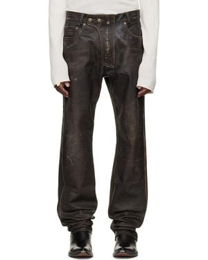 424 Moto Leather Trousers - Black