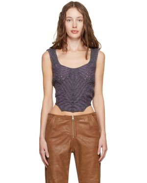 KNWLS Ssense Exclusive Juku Leather Pants - Blue