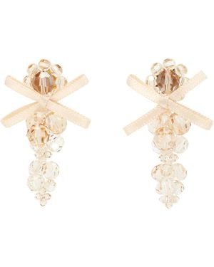 Simone Rocha Petite Bow Cluster Earrings - White