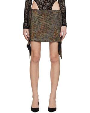 Puppets and Puppets Asymmetric Miniskirt - Black