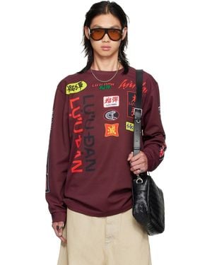 Lu'u Dan Burgundy Oversized Long Sleeve T-Shirt - Red